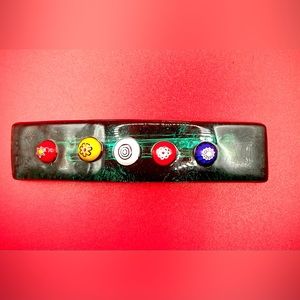 Beautiful Authentic Green Murano Italian Glass Handmade Hair Barrette-Excel Cond